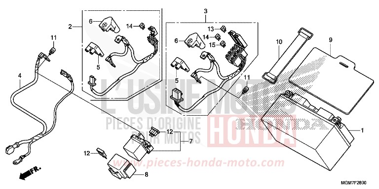 BATTERIE von Hornet ABS MAT CYNOS GRAY METALLIC (NH312) von 2013